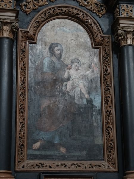 Obraz św. Józefa przed konserwacjąśw. Józef